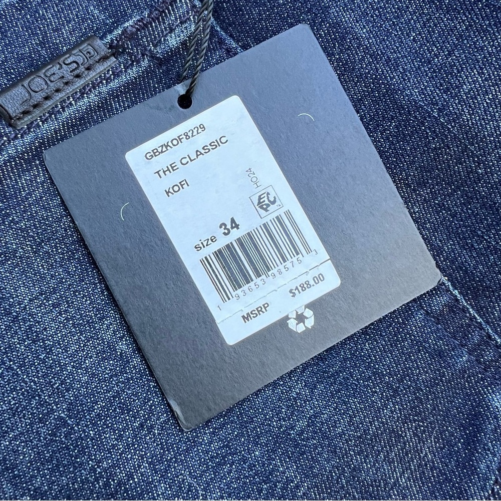 Joe's Jeans The Classic in Kofi Men's Deep Indigo Color Straight Leg Jeans Sz 34 - Picture 8 of 8